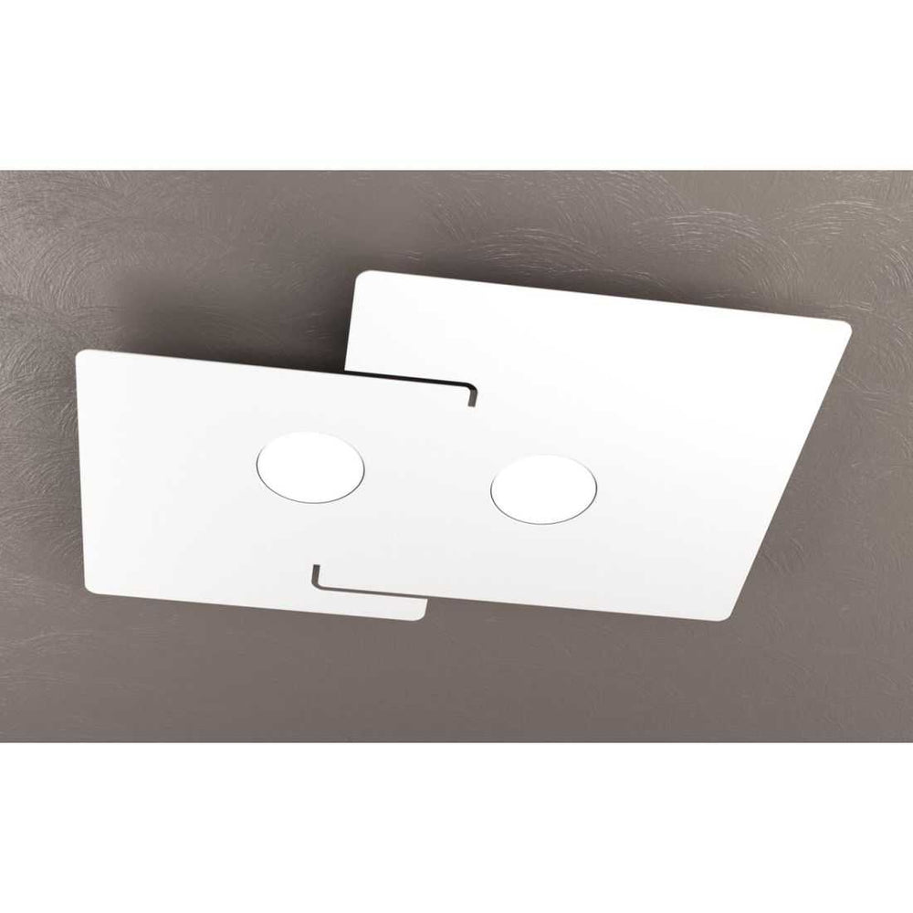 Plafoniera moderna in metallo bianco varie dimensioni GX53 LED