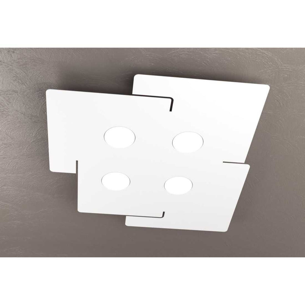 Plafoniera moderna in metallo bianco varie dimensioni GX53 LED