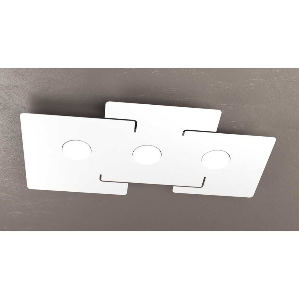 Plafoniera moderna in metallo bianco varie dimensioni GX53 LED