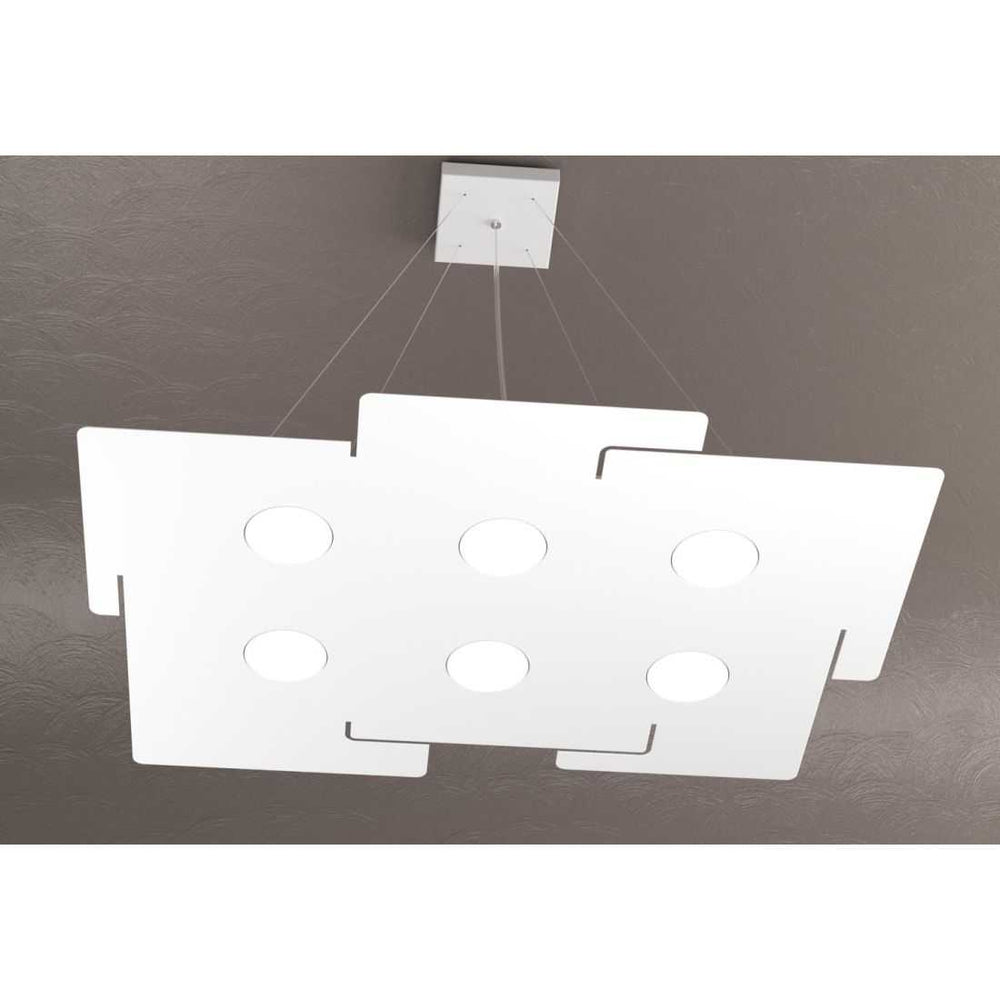 Lampadario per tavolo da cucina o soggiorno metallo bianco GX53