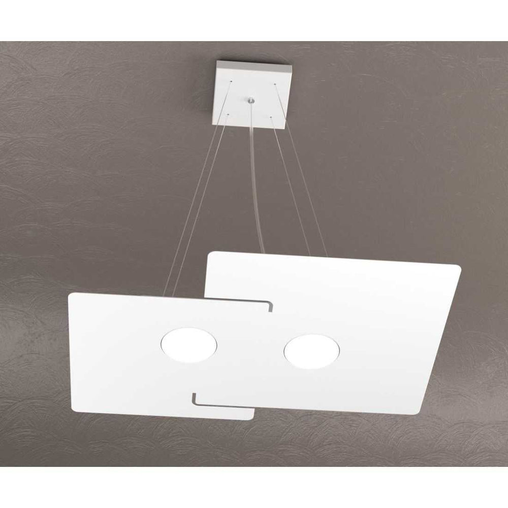 Lampadario per tavolo da cucina o soggiorno metallo bianco GX53