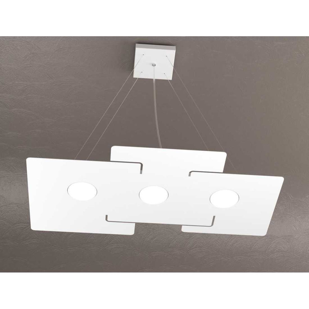 Lampadario per tavolo da cucina o soggiorno metallo bianco GX53