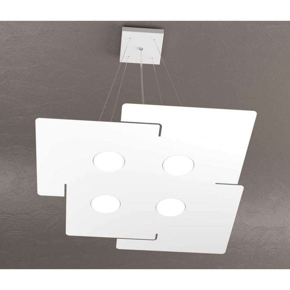 Lampadario per tavolo da cucina o soggiorno metallo bianco GX53