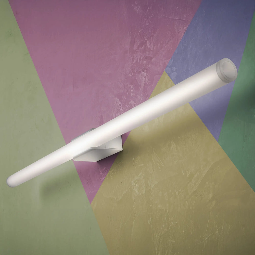 Applique da bagno metallo cromato o bianco led larghezza 75cm