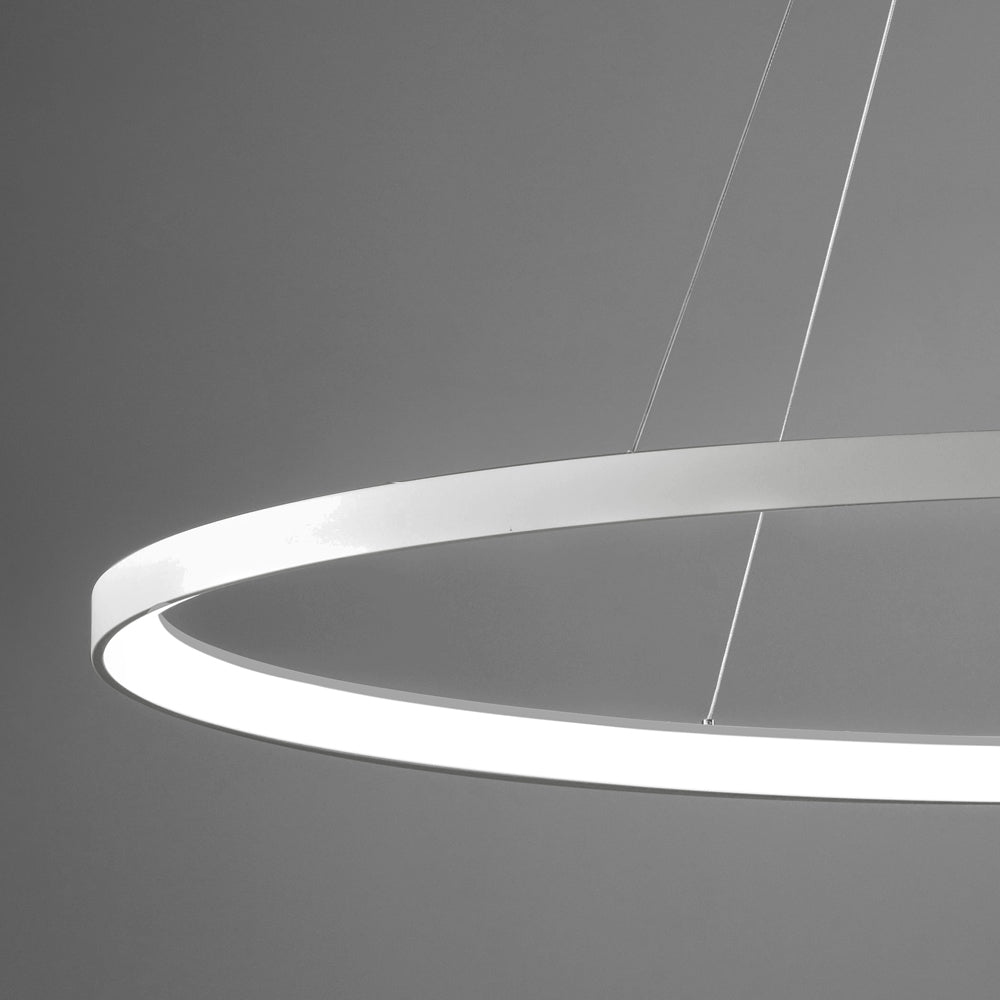 Sospensione moderna colore titanio led integrato dimmerabile