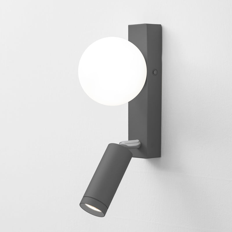 Applique da parete per interno antracite led faretto orientabile