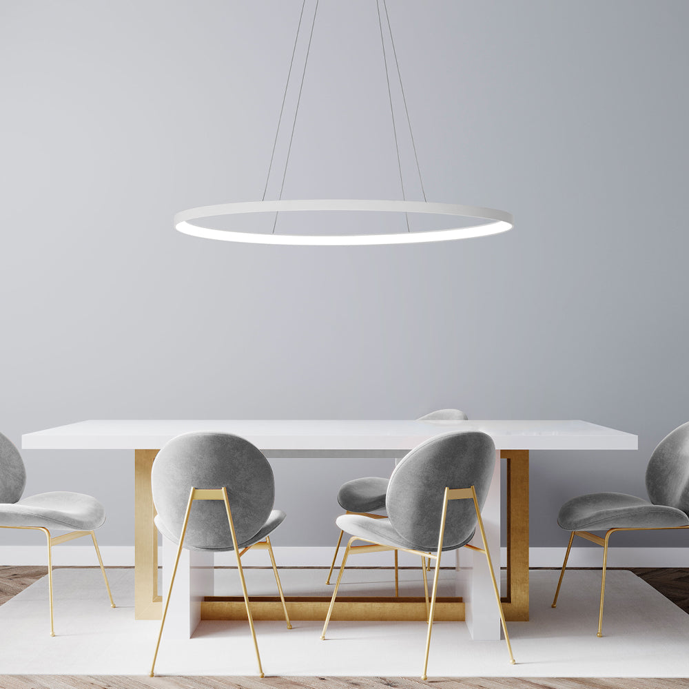 Sospensione moderna bianca led per interno