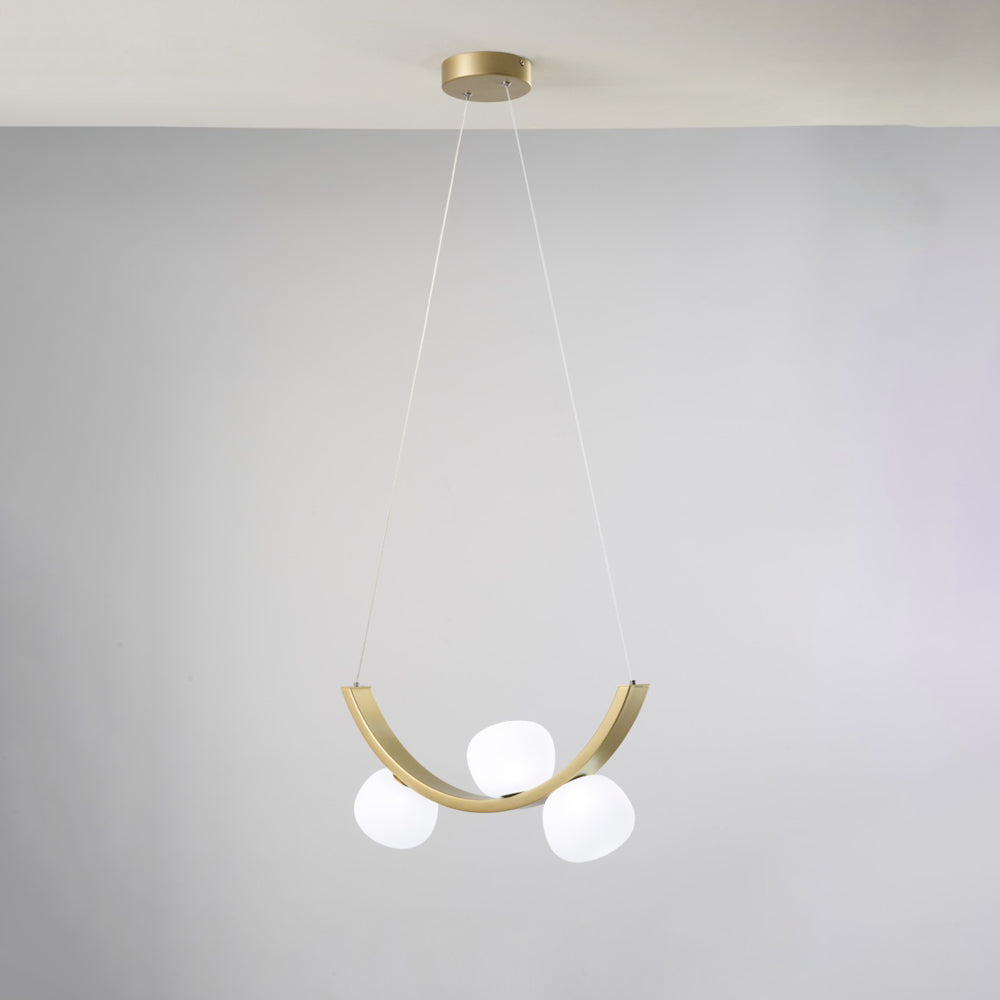 Moderne goldene Schlafzimmer-Pendelleuchte mit 3 LED-Leuchten