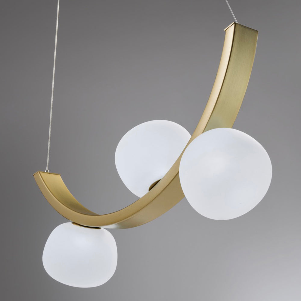 Moderne goldene Schlafzimmer-Pendelleuchte mit 3 LED-Leuchten