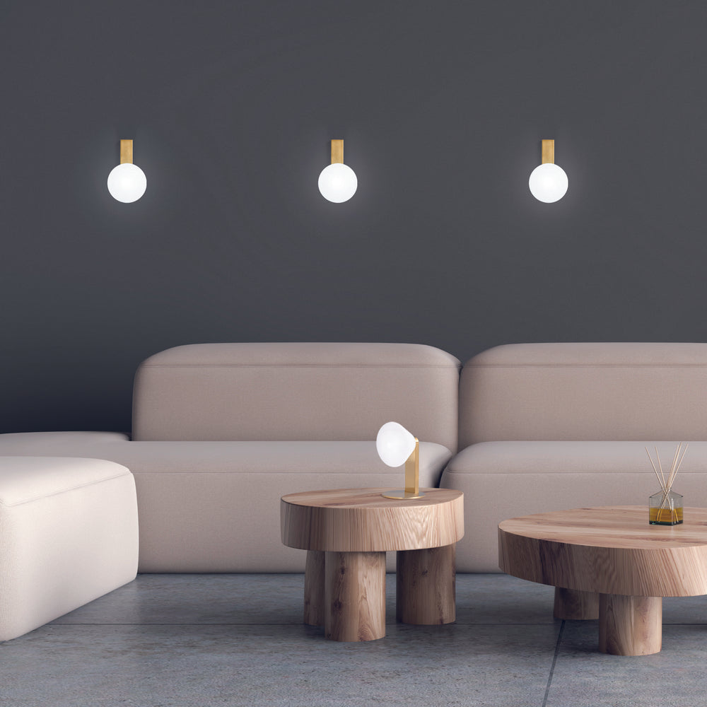 Applique da parete per interno oro led 1 luce bianco caldo