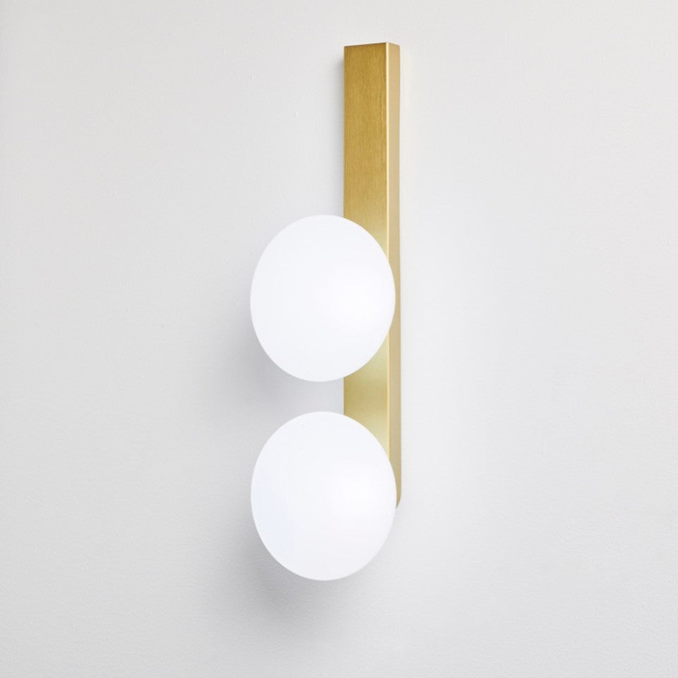 Lampada da parete 2 luci led colore oro stile moderno