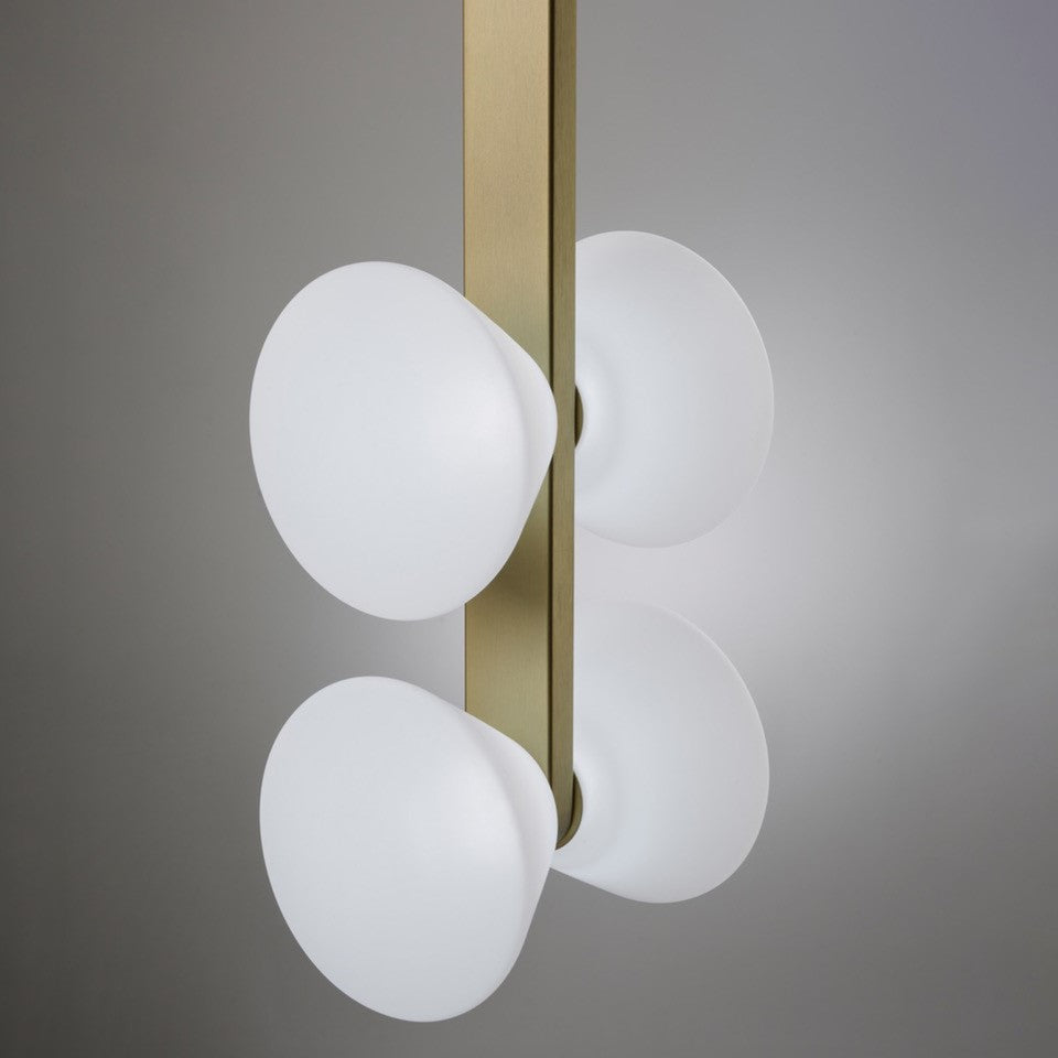 Anhänger in gebürstetem Gold mit IP20-LED-Beleuchtung
