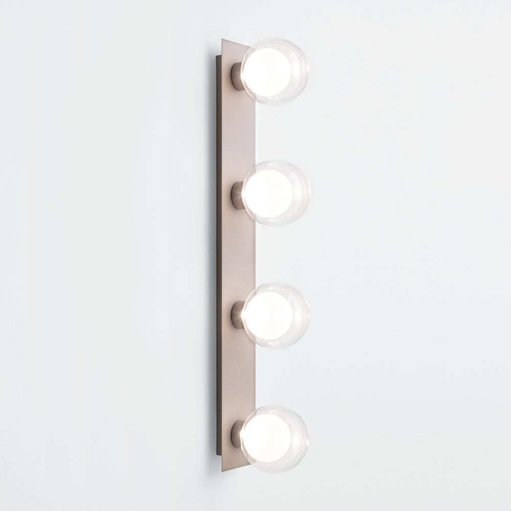 Plafoniera rettangolare colore champagne con 4 luci led