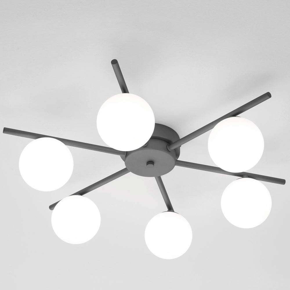 Plafoniera moderna antracite 6 luci G9 ip20