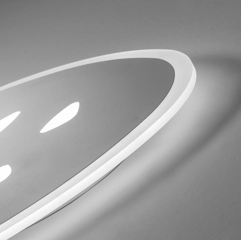 Moderne 36-W-LED-Deckenleuchte aus weißem Acryl für den Innenbereich