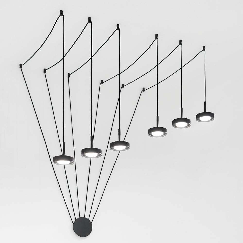 Sospensione decentrata moderna con 6 luci GX53