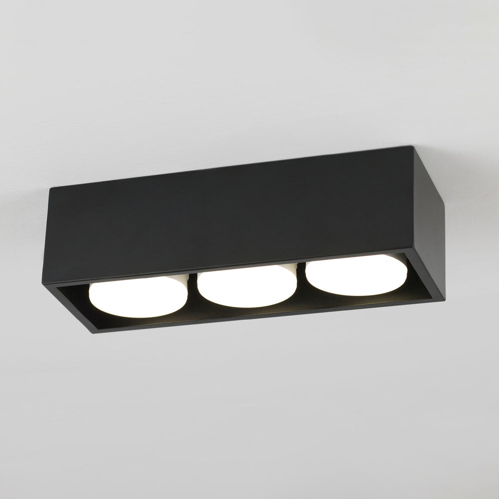Faretto da soffitto alluminio nero sabbia bianco larghezza 28,5cm
