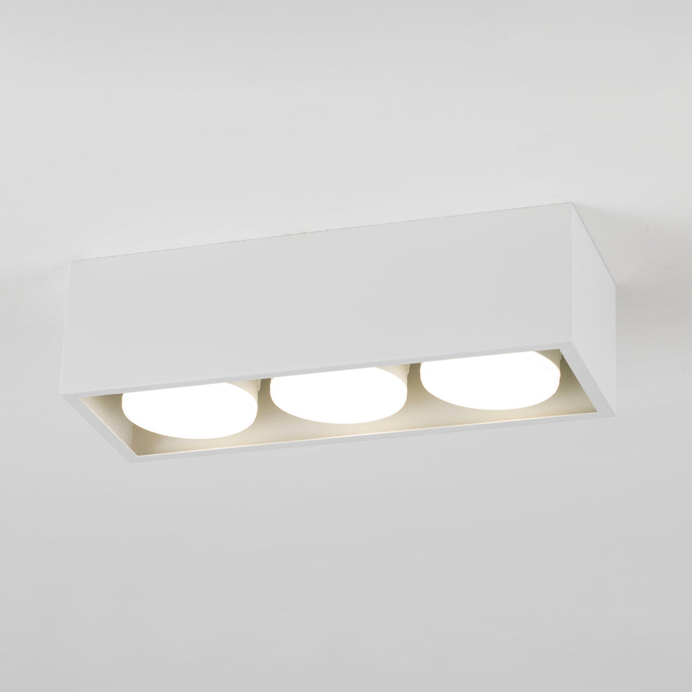 Faretto da soffitto alluminio nero sabbia bianco larghezza 28,5cm