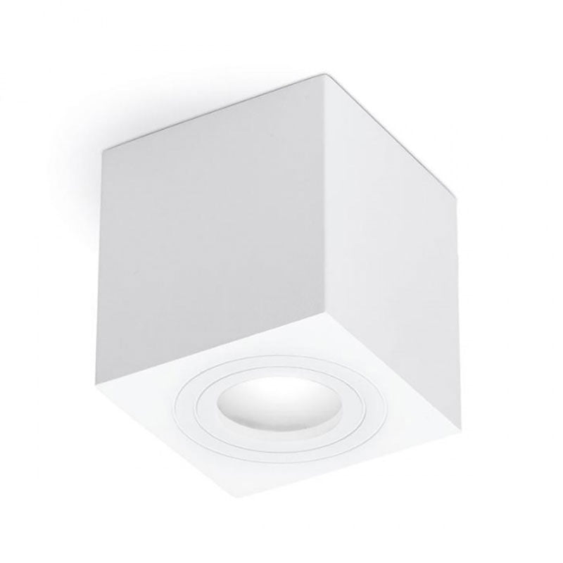 Plafoniera per esterno o interno da soffitto a cubo 9cm x 9cm