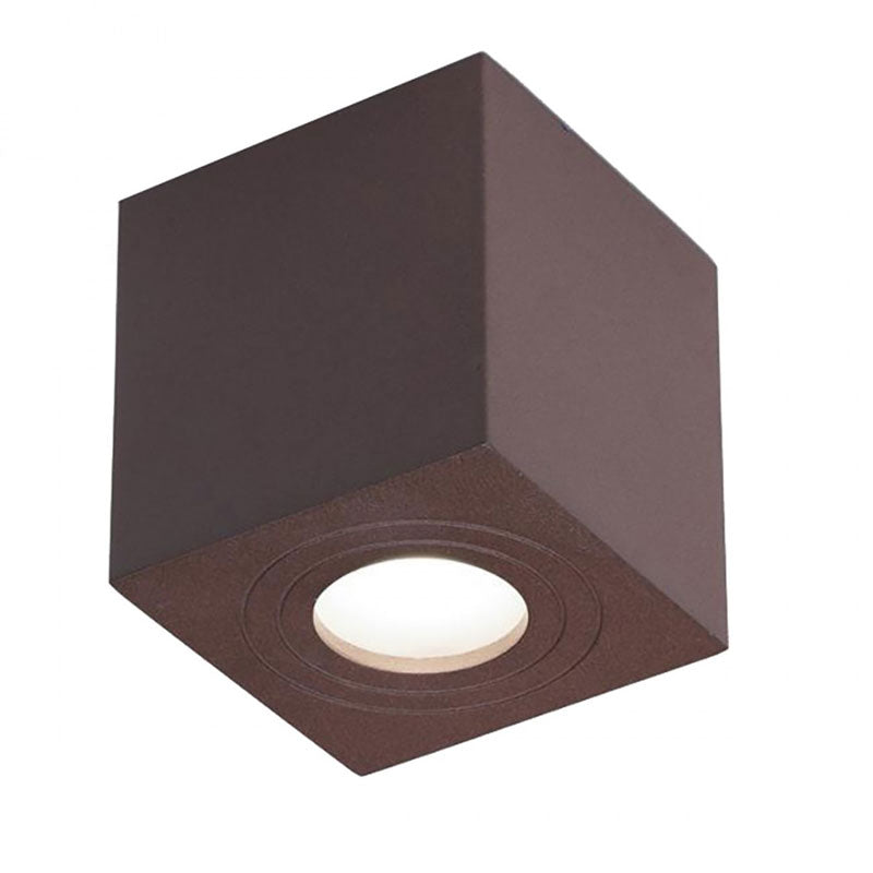 Plafoniera per esterno o interno da soffitto a cubo 9cm x 9cm