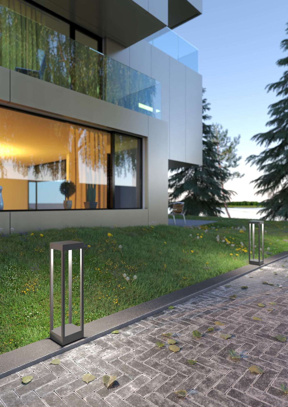 Lampione per esterno moderno led 10W 3000K ip54