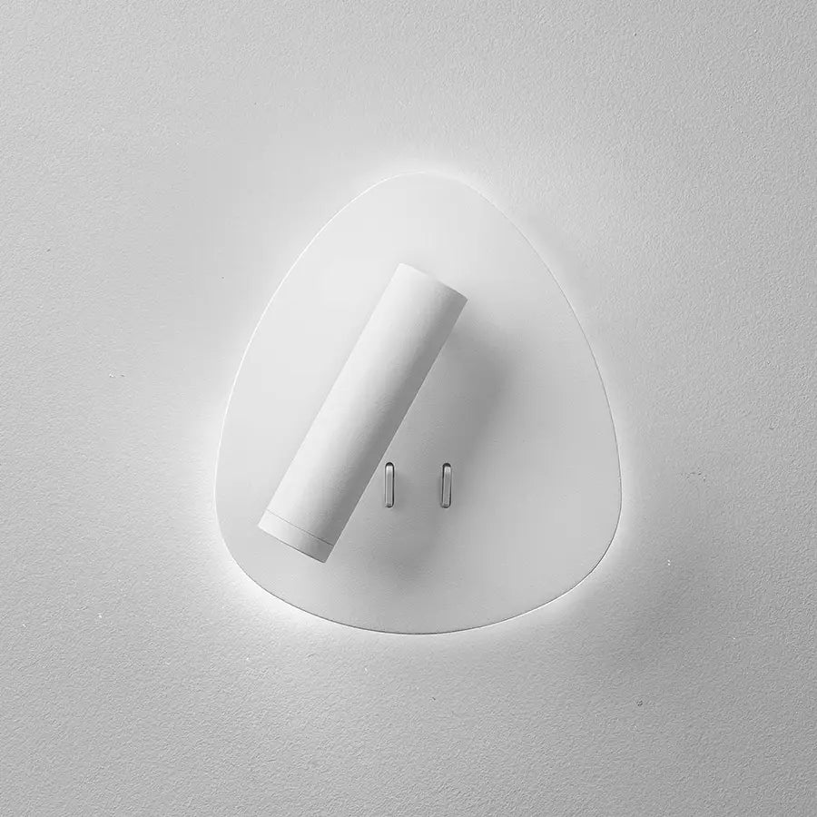 Applique led con retroilluminata con faretto orientabile led