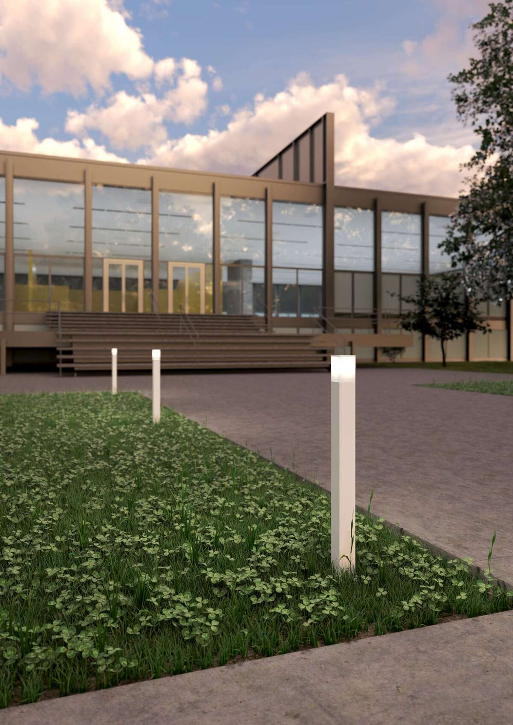 Paletto da giardino esterno moderno ip44 lampadina E27