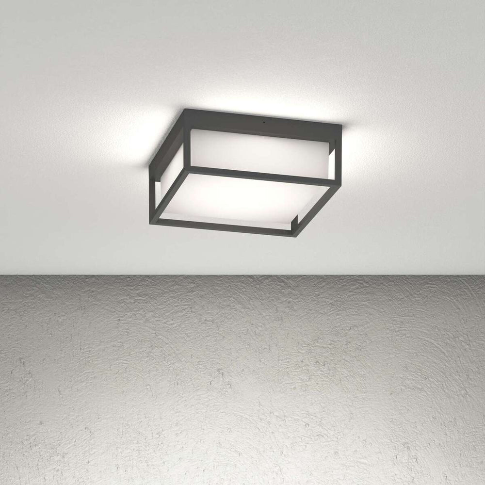 Plafoniera da esterno quadrata moderna alluminio protezione ip54