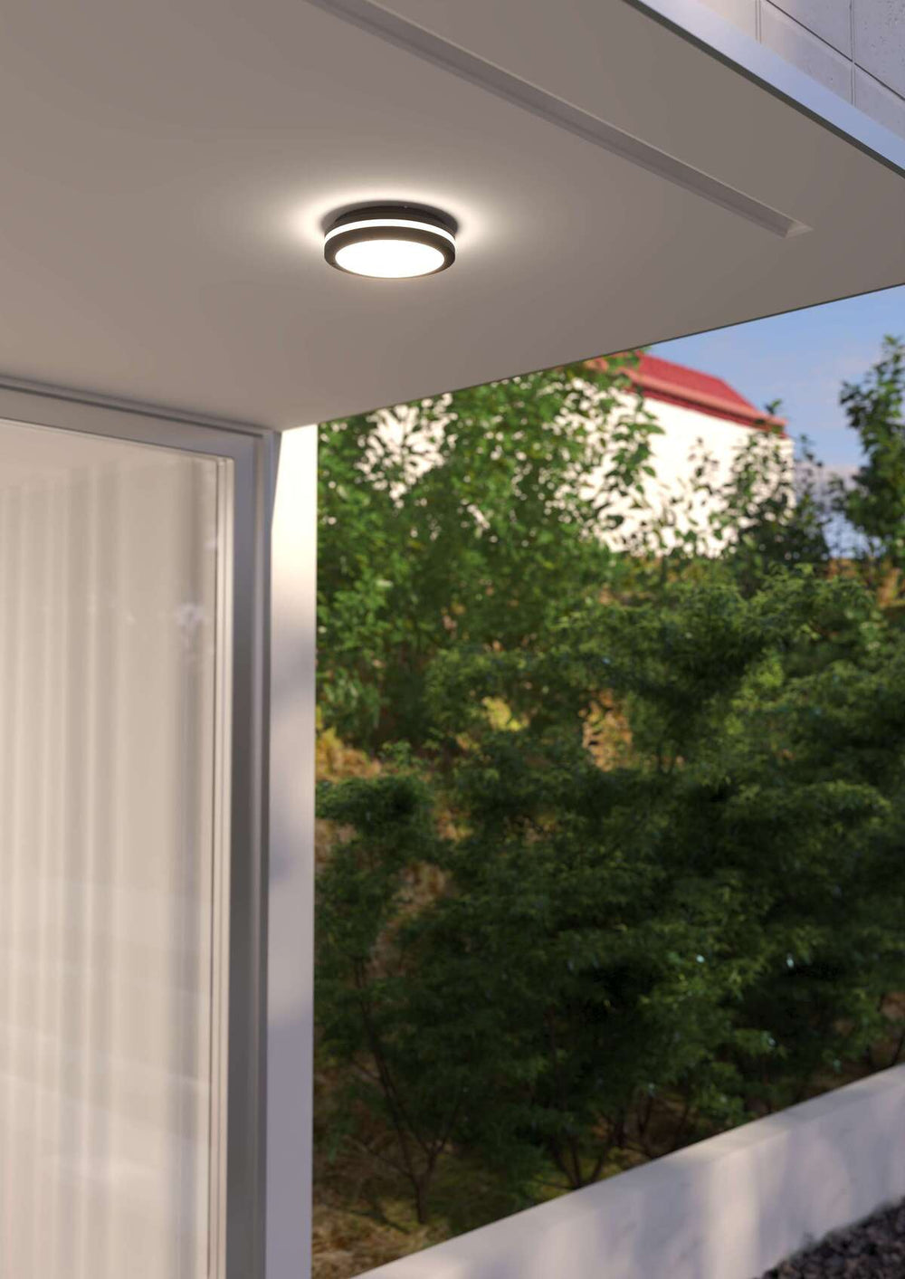 Plafoniera da esterno moderna in alluminio lampadina E27 ip54