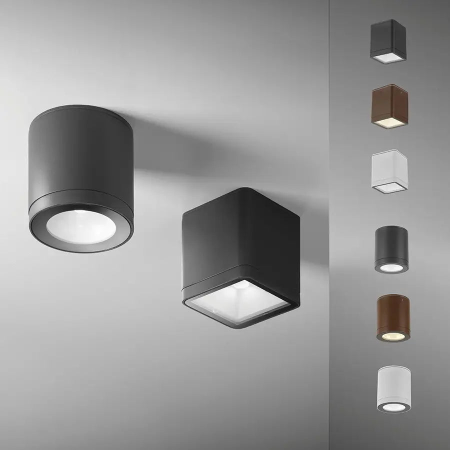 Faretto soffitto da esterno led 3000k bianco antracite ruggine moderno