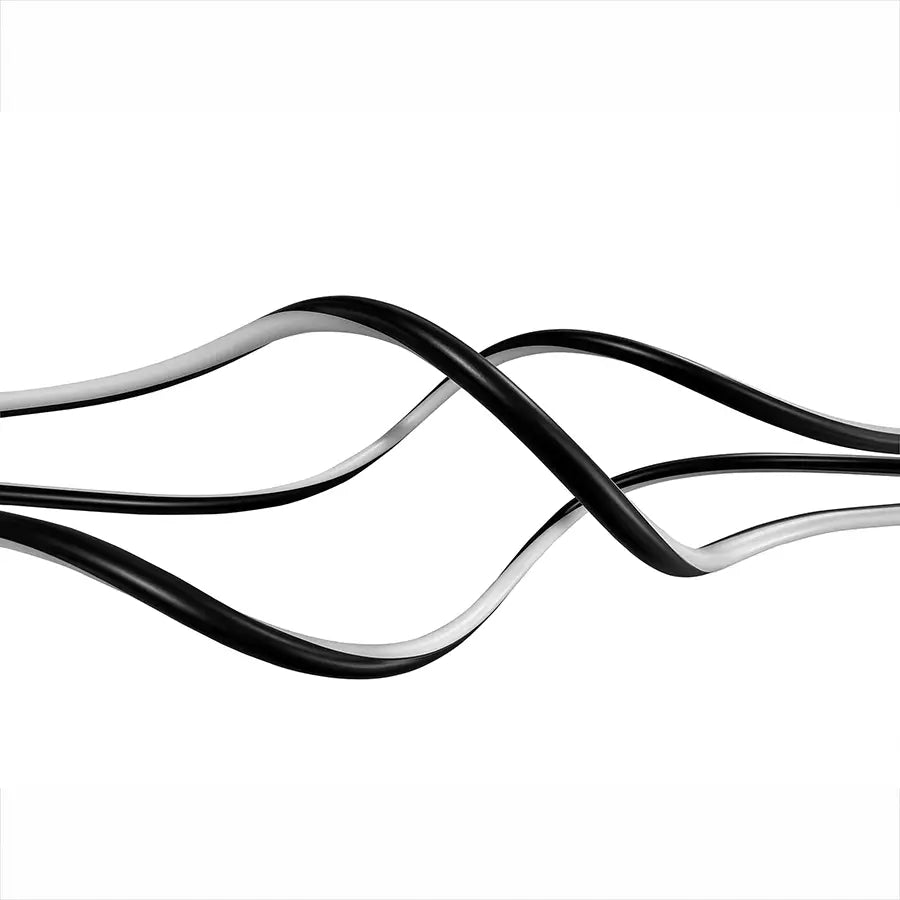 Sospensione in metallo moderna contemporanea nera led