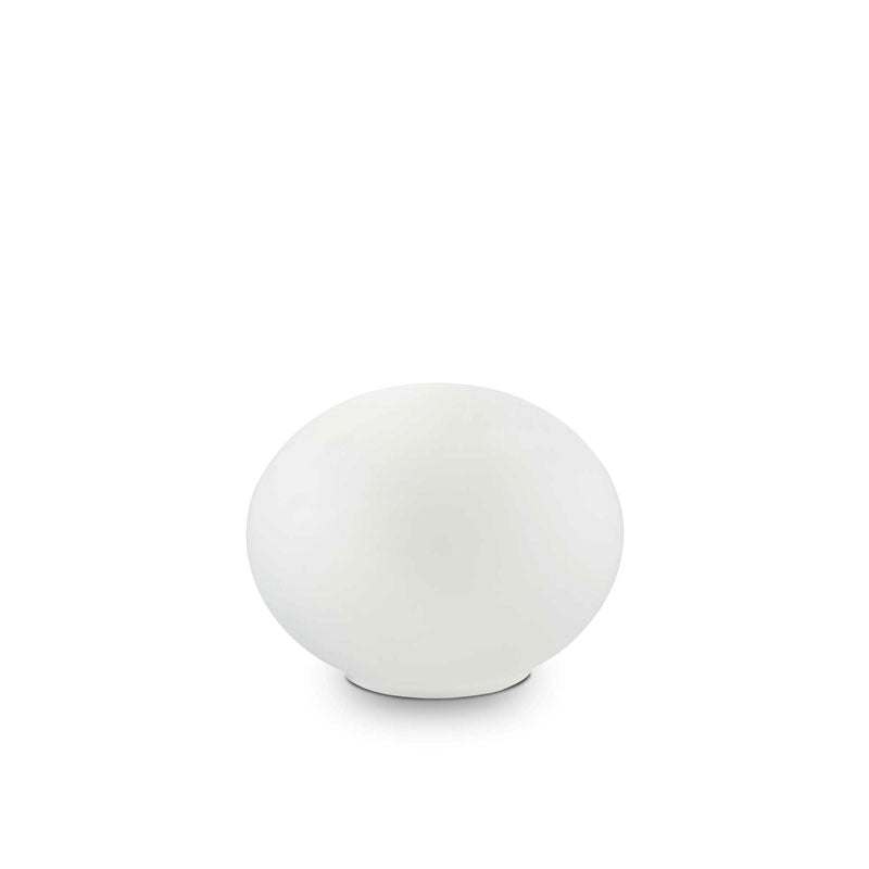 Lampada da tavolo moderna design minimal vetro bianco