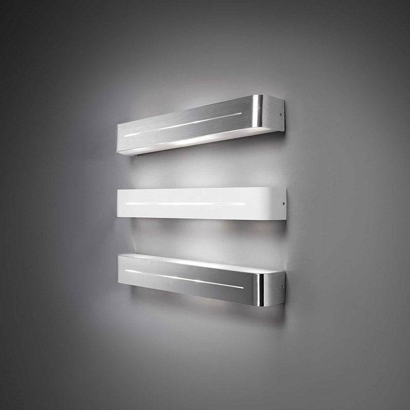Applique da parete alluminio spazzolato o bianco da 2 a 4 luci moderno