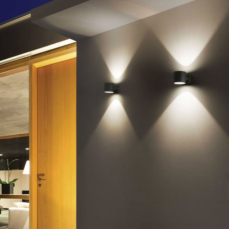 Applique per esterno ip44 giardino balcone veranda g9 tondo o quadrato