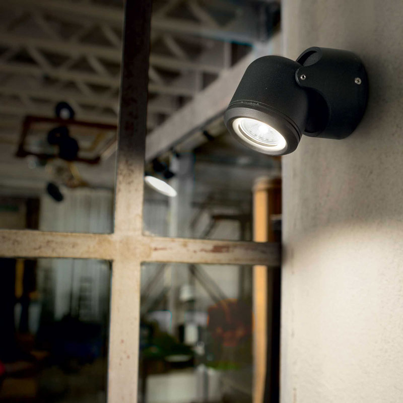 Außenwandleuchte schwarz grau oder weiß IP44 GU10 Außenlampe