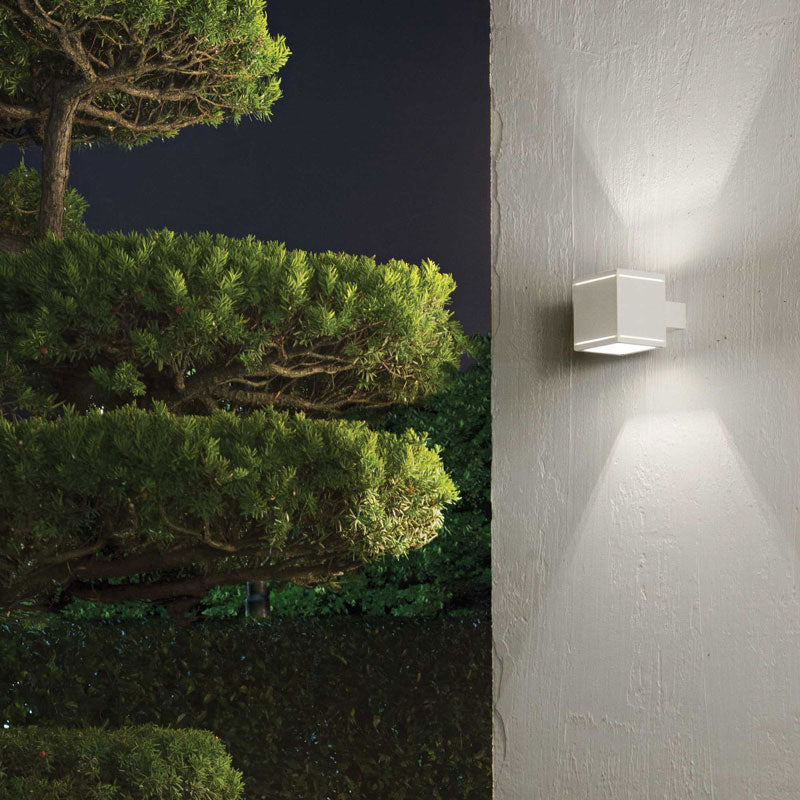 Applique per esterno ip44 giardino balcone veranda g9 tondo o quadrato