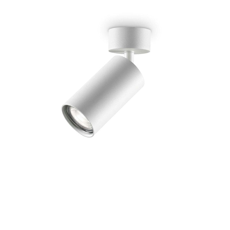 Faretto spot orientabile a soffitto 1 luce nero bianco ottone GU10