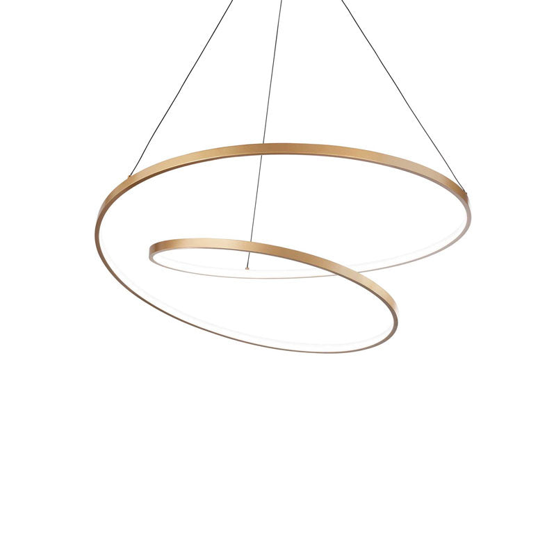 Lampadario moderno led 3000k metallo bianco nero ottone