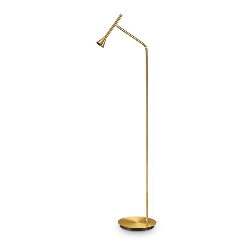 Lampada da terra design moderno metallo nero cromo ottone led 3000k