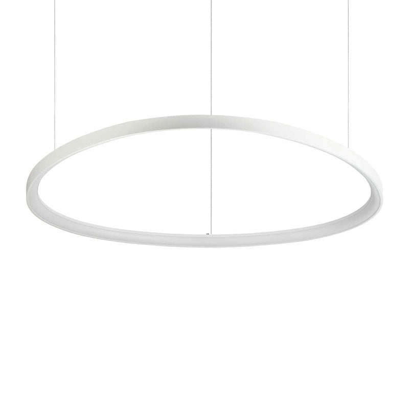 Lampadario led lampada soffitto anello metallo bianco nero ottone