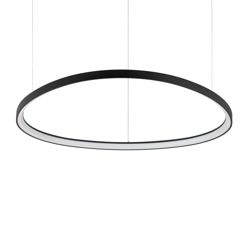 Lampadario led lampada soffitto anello metallo bianco nero ottone