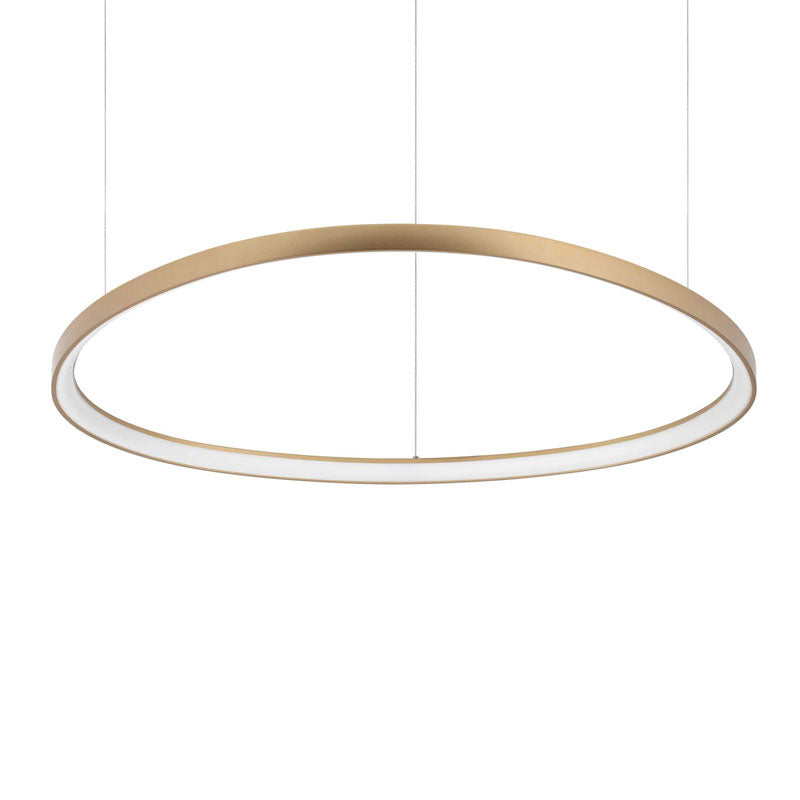 Lampadario led lampada soffitto anello metallo bianco nero ottone