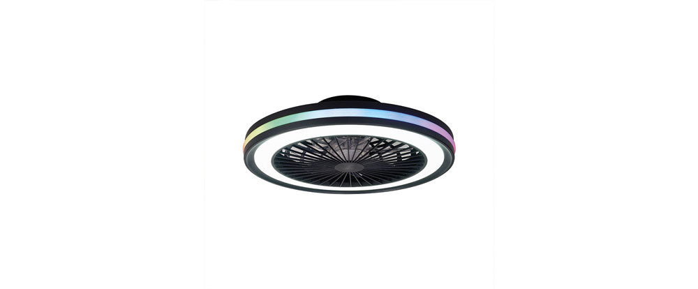 Ventilatore moderno led RGB dimmerabile telecomando silenzioso