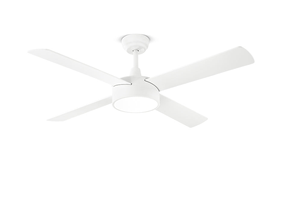 Ventilatore da soffitto bianco o legno noce luce led con telecomando