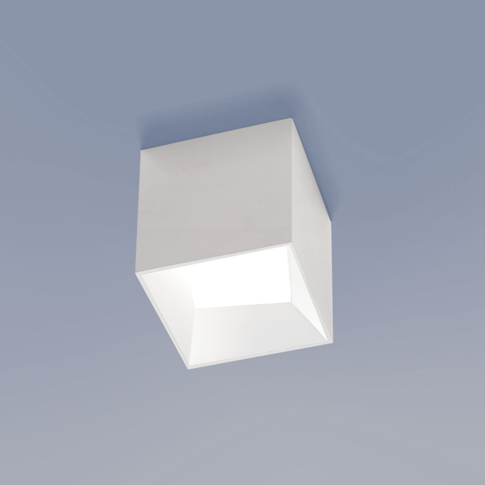 Plafoniera led 11.5w 3000k faretto a cubo in metallo bianco o nero