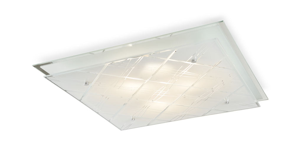 Plafoniera moderna E27 LED vetro cristallo lampada soffitto o parete