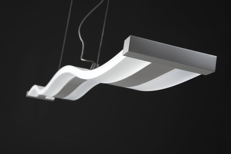 Lampadario moderno LED metallo  sospensione telecomando dimmerabile