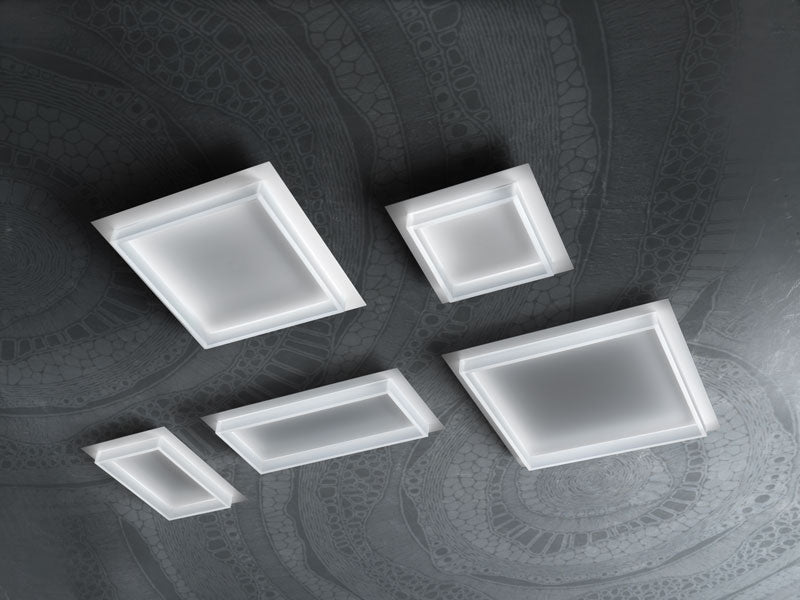 Plafoniera led switch 3000K 4000K lampada rettangolare soffitto moderno