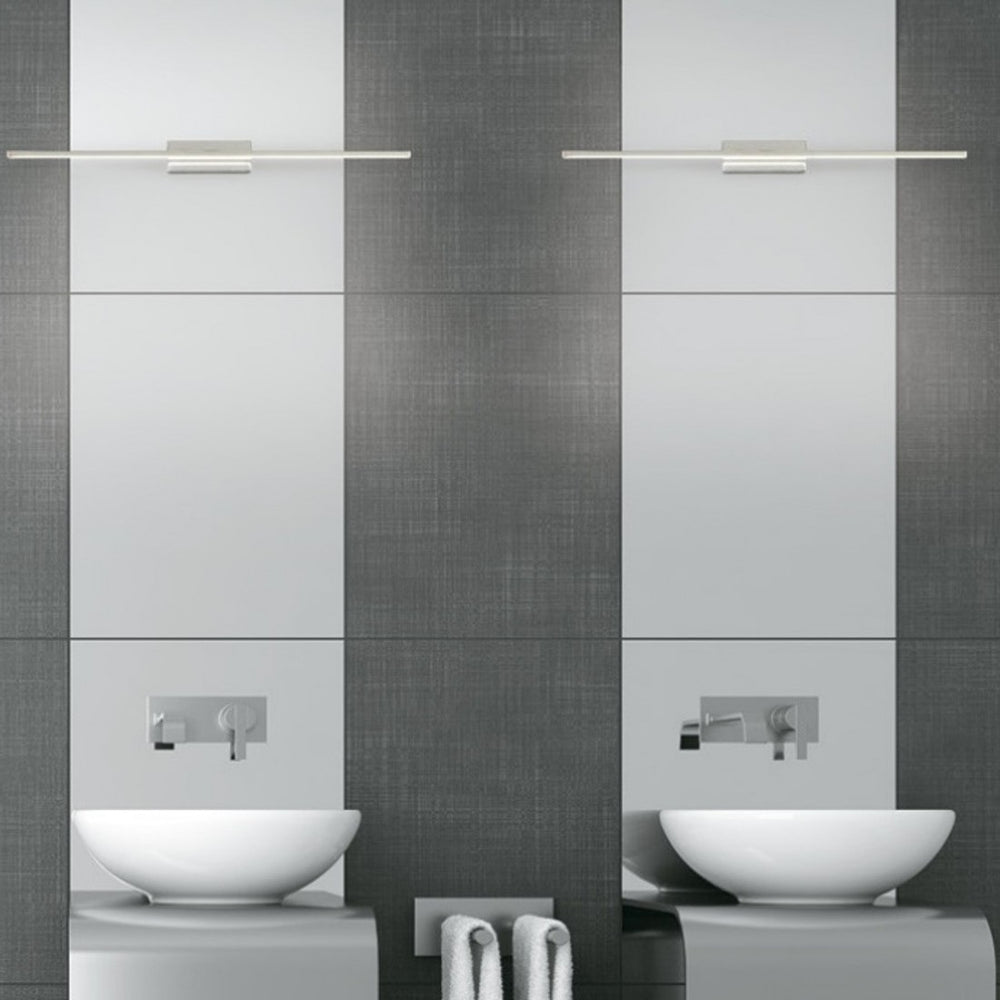 Applique da bagno moderno led in metallo lampada parete 84cm