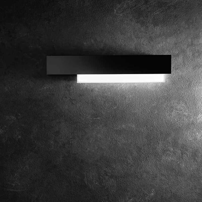 Applique LED design moderno bianco tortora e nero 40cm o 70cm